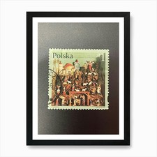 Krippe 3 Kunstdruck gerahmt Wandbild Poster Leinwanddruck Bild