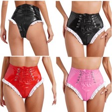 DE Damen Lack Leder Slip Booty