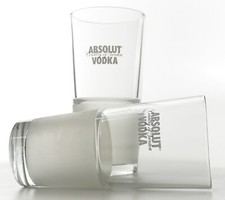 2 x Absolut Vodka Glas 2cl & 4cl Longdrinkglas Exklusiv Becher Scandi 1173
