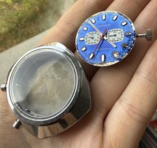 R. Lapanouse SA 7 jewel chronograph movement 80 minutes Cimier dial + case swiss