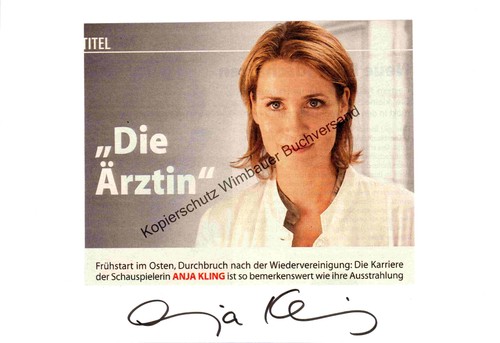 Original autogramm anja kling - original,