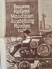 alte Brauerei Kellerei Werbung, Maschinen Ausstellung München, 20er Jahre, 1926