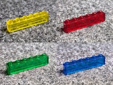 Lego 3067 Stein 1x6 innen hohl transparent durchsichtig - FARBE wählen