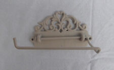 Toilettenpapierhalter WC -Rollenhalter Landhaus "Ornament" Gusseisen beige antik