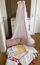 Baby Erst Ausstattung Lillebi Betthimmel mit Stange Schlafsack Stillkissen Paket