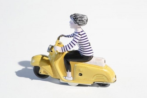 Blechspielzeug scootergirl - ,