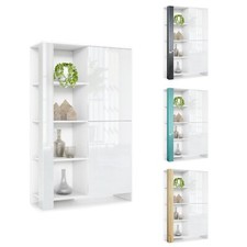 Highboard Sideboard Kommode Anrichte Canto in Weiß matt - Hochglanz & Natur