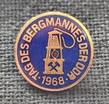 Abzeichen DDR: Tag des Bergmanns der DDR 1968 Funktionäre Kohle Wismut Bergbau