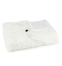 MONT CHALET Fellimitat-Heizdecke uni Hochflor 9 Timerstufen waschbar, 130x180cm