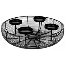 BURI Adventskranz schwarz