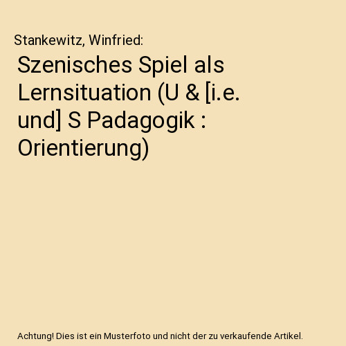Szenisches spiel als - szenisches,