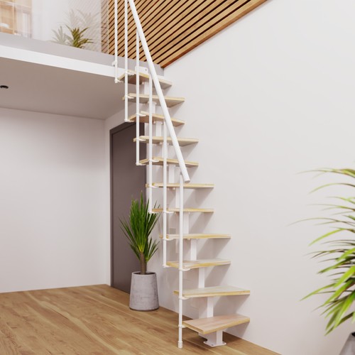 Platzsparende mittelholmtreppe - platzsparende,