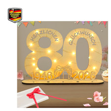 80 Geburtstag Holz Gästebuch