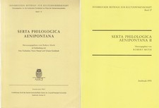 (2 Bände) Serta Philologica Aenipontana I u. II. Muth, Robert (Hrsg.), Fritz (Hr