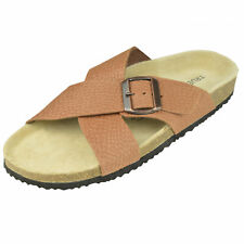 Damen Tieffußbett Pantolette Echt Leder Sandalen Schlappen Latschen Sommerschuhe