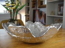 Obstschale Silber Hammerschlag