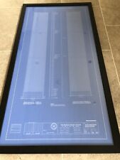 World Trade Center Zwillingstürme Baupläne. Reproduziert. 100 x 50 cm Drucke.