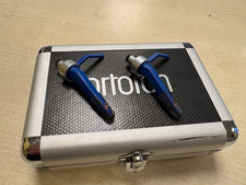 2 x Ortofon Concorde DJ S System mit DJ S Nadel blau im mini Koffer, gebraucht