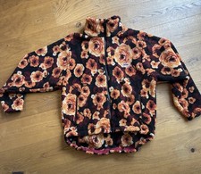 NAPAPIJRI MARTINE ROSE ROSES-PRINT TEDDY T-EMIN JACQUARD JACKET