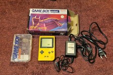 Gameboy Boy Pocket Gelb MGB-001, Case, Original AC-DC Adapter (in OVP)