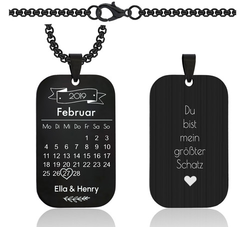 Dog tag herren silber - dog,