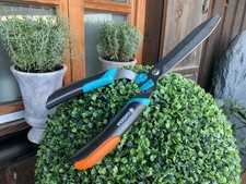 Buchsschere COMFORT 399 Gardena antihaftbeschichtet, gerader Schliff