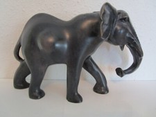 Elefant Baby Tier Figur Deko Steinfigur Statue 25cm lang Zoo Weihnachtsgeschenk 