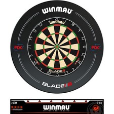 Winmau Blade 6 Dartscheibe Dart Board und Blade 6 PDC Surround incl. Abwurflinie
