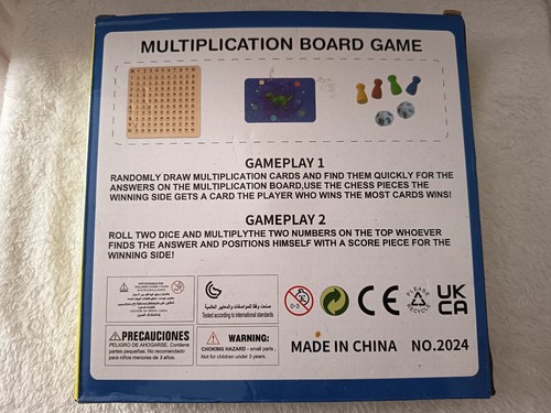 Multiplication board game - board, –