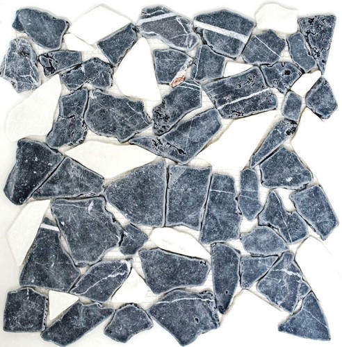 Marmor bruchmosaik nero - marmor,