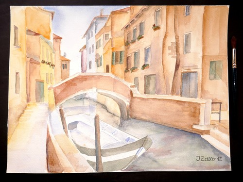 Aquarell venedig 48cm - aquarell,