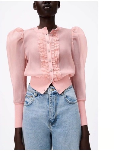 Zara organza knit rosa - organza,