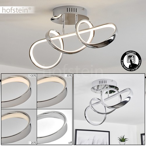 Led decken lampe chrom weiß - led, chrom/weiß