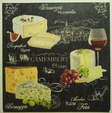 Deko HDF - Küche Käse Wein