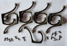 Klassische Garderoben-Haken / Doppel-Haken / Kleider-Haken / 9 Stück / bronzefa.