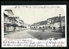 Bad Sulza, Ansichtskarte, Besucher auf dem Moltkeplatz 1904 