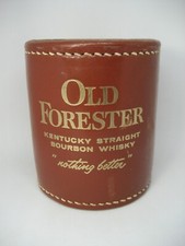 Alter Vintage Old Forester Bourbon Whisky Leder Bar Reklame Behälter