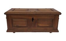 Massive Nussbaumtruhe Barock Truhe um 1740 Wäschtruhe Eisenbeschlag 