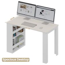 Schreibtisch Computertisch Arbeitstisch 2-stufigem Regal für Arbeitszimmer 175ws