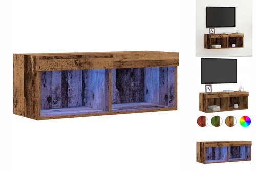 Wandregal mit led lichtern - tv-wandregal, led-lichtern