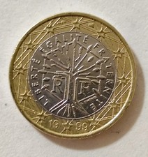 1 EURO Münze Frankreich 1999 *Republique Francaise und Lebensbaum* EZ sehr schön