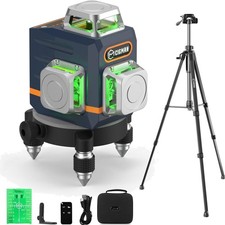 Kreuzlinienlaser, 360 Grad, Wasserwaage, Akku, Stativ, Grün, Linienlaser, sel...