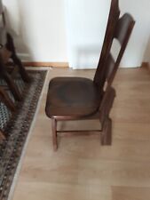 6 Esszimmerstühle Eiche massiv dunkel incl. Stuhlkissen  Gesamtpreis 100 €