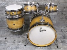 Gretsch Catalina Ash 22", 10", 12", 16", & 14" Snare Set Walnut Natural Burst