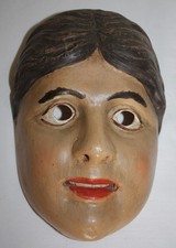 Holzmaske Holz Larve Scheme Faschings Maske Maschkera Mittenwald Perchten