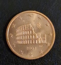 5 Euro Cent Kursmünze Italien 2003, Extrem Selten