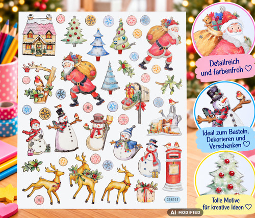 Weihnachtssticker stickerbogen - weihnachtssticker,