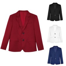 Jungen Blazer 2-Taste Gentleman Anzug Für Hochzeiten Bankette Jacke Einreihig