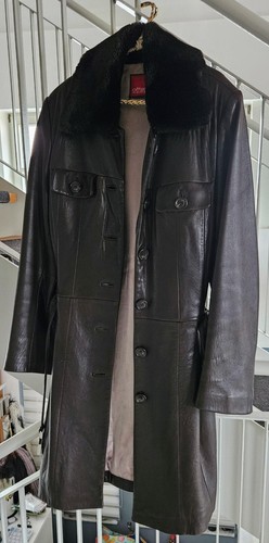 Damen ledermantel 38 braun - 38,