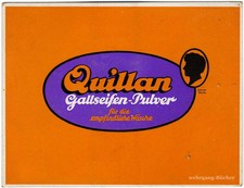 Werbeschild Quillan Gallseifen-Pulver um 1930